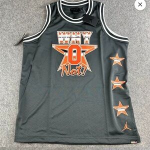 Jordan Why Not? 0 Russell Westbrook Basketball Jersey Gray Orange‎